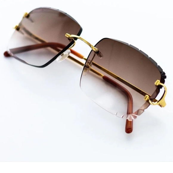 Cartier Big C Sunglasses with Gold Detail & Gradient Brown Lens CT0092O-001 - Picture 3 of 8